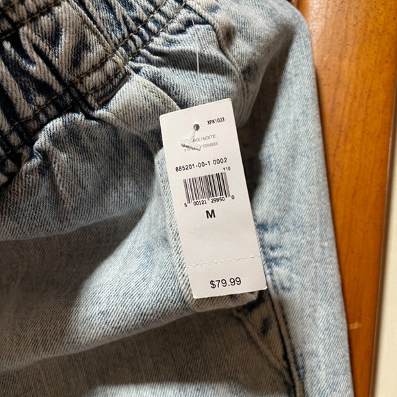 Gap Factory High Rise Wide-Leg Cargo Pull-On Jeans Size Medium - Picture 4 of 5